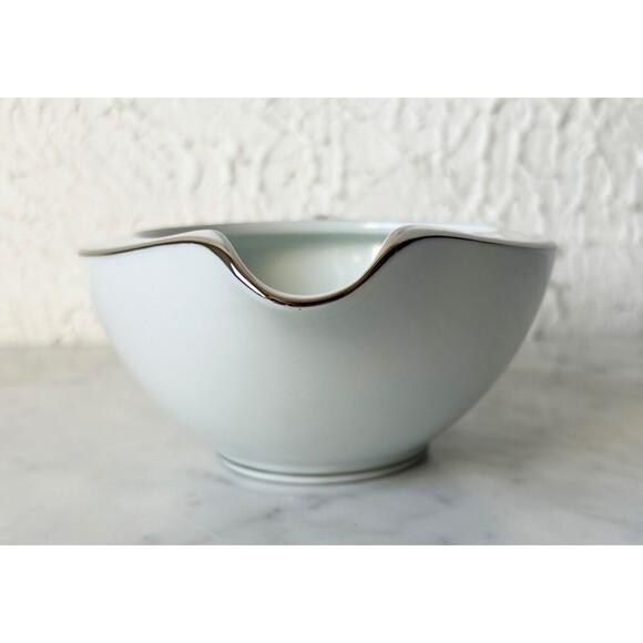 Vintage Noritake Colony China Japan Creamer White Platinum Trim - Picture 5 of 7